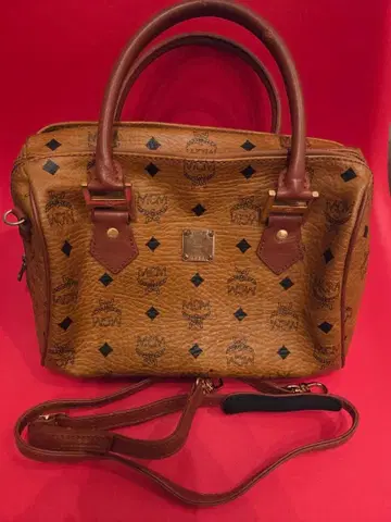 MCM 미니 보스턴 백 숄더 비세토스 패턴 로고그램 2way