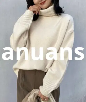 새상품급 anuans 터틀넥 니트 FREE 베이지 여성용