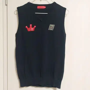 ROUGH AND SWELL 네이비 슬리브리스 베스트 M