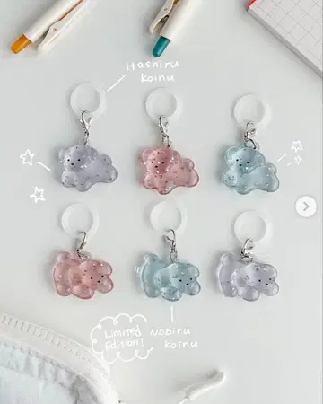 컴프 달리는 강아지 흔들흔들 마커 6종 가챠