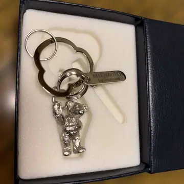 MIKIMOTO 실버 곰 모양 키링
