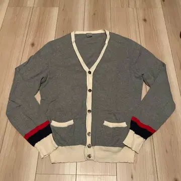 그레이 V넥 가디건