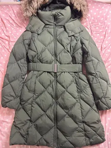 유니클로 파우더 소프트 다운 자켓 S 올리브 카키