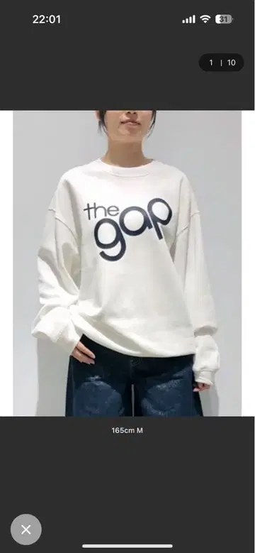 릴랙스 핏 GAP 로고 크루넥 스웨트 셔츠