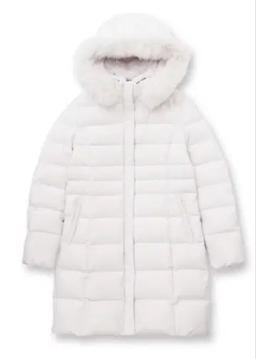 INDIVI 인디비 화이트 다운 자켓 후드 부착 새상품