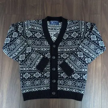 JOHN OF GAUNT 노르딕 무늬 가디건 M
