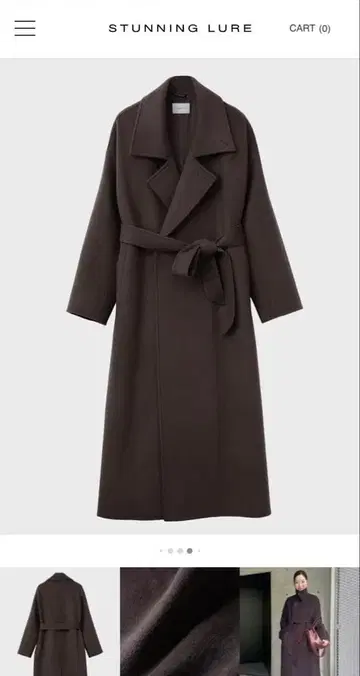 [ 새상품 ] 스터링 루어 r 프릿 래글런 롱 코트 브라운