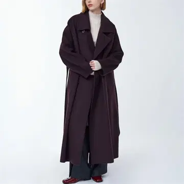 [ 미사용 새상품 ] 스터링 루어 r 프릿 래글런 롱 코트 브라운