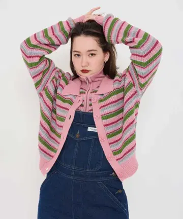[ 새상품급 ] tinajojun 핑크 니트 가디건