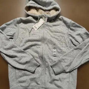 유니클로 보아 맨투맨 풀 집업 후드티 M