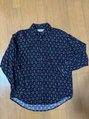 페이즐리 무늬 코듀로이 셔츠