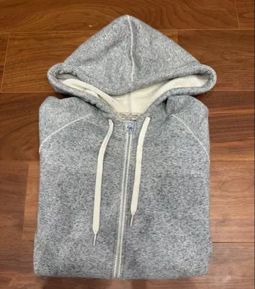 그레이 풀 집업 후드 부착 후드티