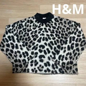 H&M 레오파드 무늬 긴팔 스웨터 S