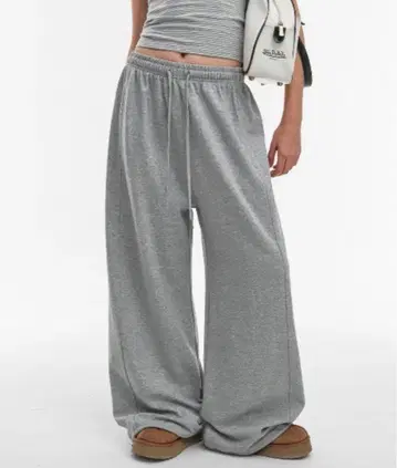 BLACKUP 에어 맨투맨 와이드 2WAY 빵딩 팬츠 M 그레이