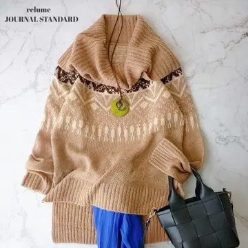 저널 스탠다드 리룸 노르딕 무늬 오프 터틀 울 혼방