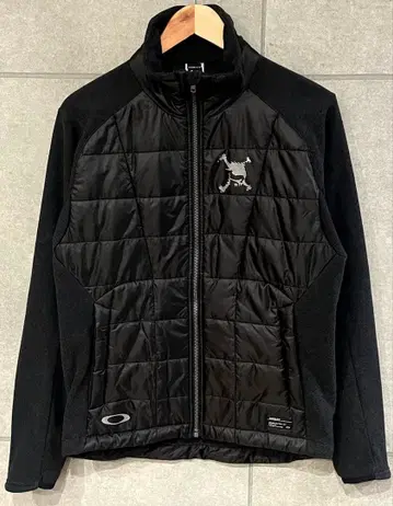 OAKLEY 오클리 스컬 로고 패딩 자켓 플리스 절개 블랙 계열