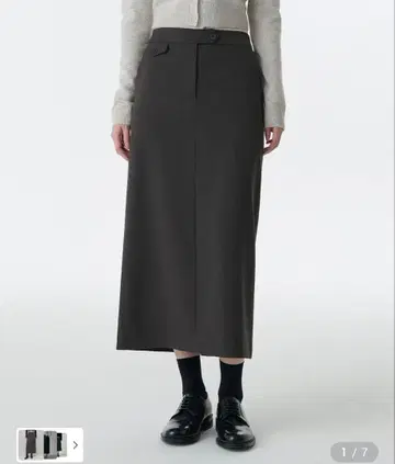 Women's Straight Maxi Skirt [Gunmetal]