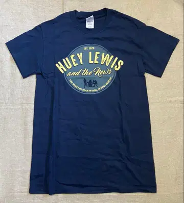 Huey Lewis and the News T셔츠 S 사이즈 네이비