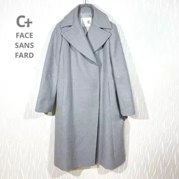 C+ (시플러스) 새상품급 울 체스터 코트 그레이 일본제 38 M 사이즈