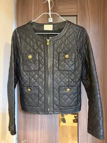 Grace Class 그레이스 클래스 블랙 퀼팅 가죽 자켓