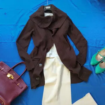 페미닌 코디 주카 ZUCCA 롱 가디건 브라운 계열