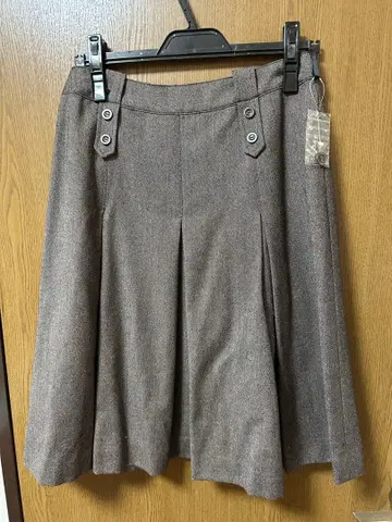 [미사용] SIMPLE LIFE 브라운 플레어 스커트 무릎 기장