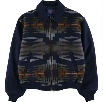 Pendleton 기하학 패턴 울 자켓 M