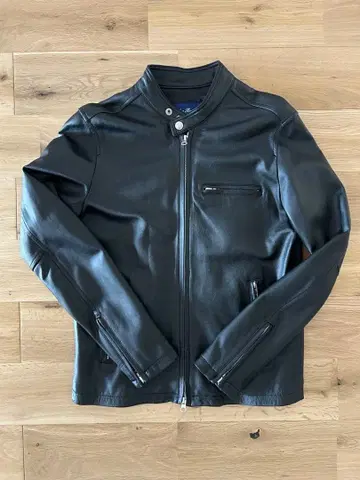 블랙 가죽 싱글 라이더 자켓 38 사이즈