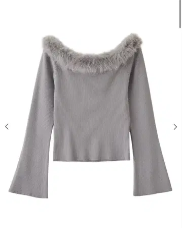 LILLIAN CARAT 리리안캐럿 페이크퍼 오프숄더 니트