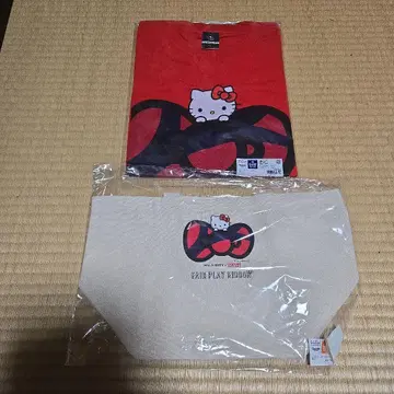 헬로키티 T셔츠 사이즈 M 빨간색