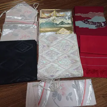 기모노 오비 묶음 판매 7점 쇼와 레트로 덤 포함
