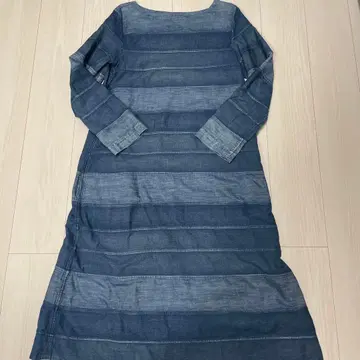 45R 데님 인디고 패치워크 원피스