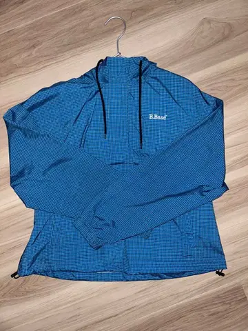 Broken Base 체크 무늬 후드 부착 자켓 M