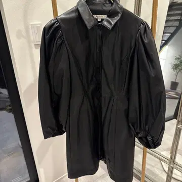 MOUSSY 블랙 가죽 원피스 사이즈 1