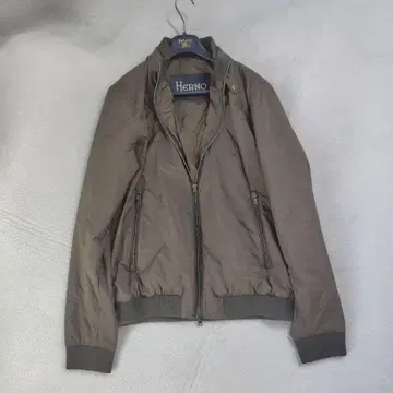 미사용에 가까운 현행 헬레노 블루종 리브 더블 지퍼 원 포인트 충전솜