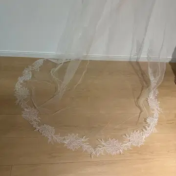 THE TREAT DRESSING 롱 웨딩 베일 꽃무늬 자수