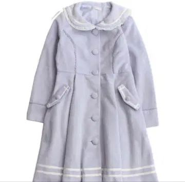 axes femme 세일러 카라 자수 코트 연보라 퍼플 라벤더