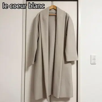 le coeur blanc 롱 코트 노카라
