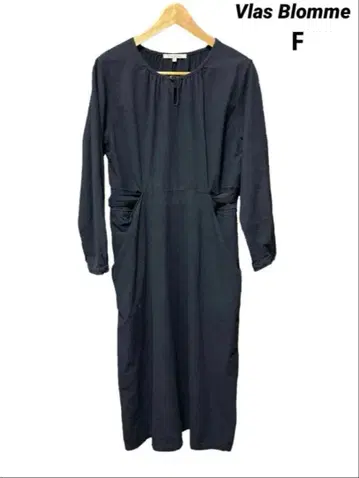 Vlas Blomme Powder Canvas 사이드 드레이프 원피스