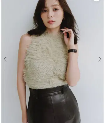 anuans 퍼라이크 슬리브리스 니트탑