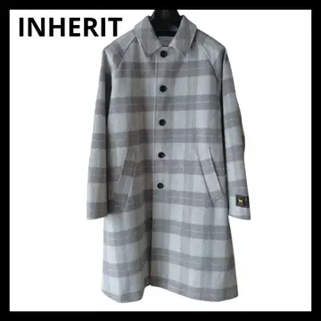 INHERIT 남성용 태즈매니아 울 혼방 스텐카라 코트 그레이 /M