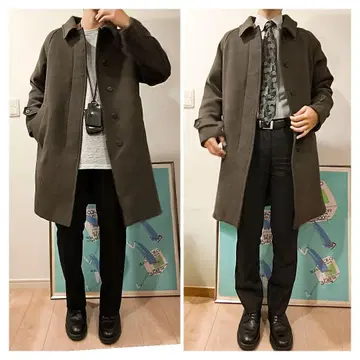 UNIQLO 래글런 슬리브 스텐카라 코트 브라운