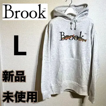 브룩 후드티 후디 맨투맨 그레이 물고기