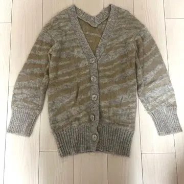 styling/ 제브라 자카드 니트 가디건