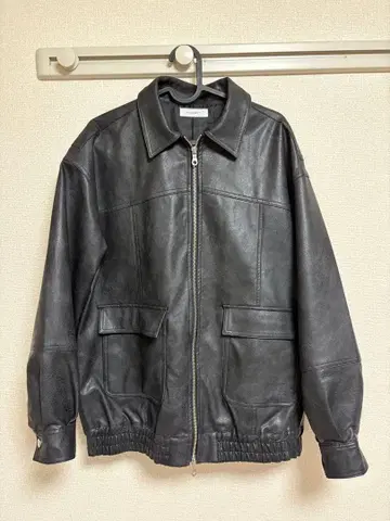 PAGEBOY 블랙 가죽 자켓