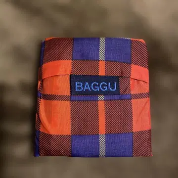 미사용 BAGGU 체크 무늬 레드 baby