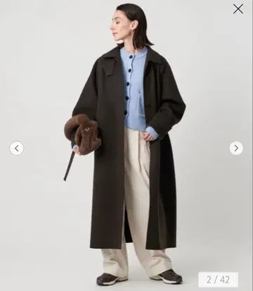 리버스 텐 칼라 롱 코트