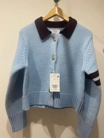 [ 미사용 새상품 ] 택 포함 ADAM ET ROPE' 폴로 니트 가디건