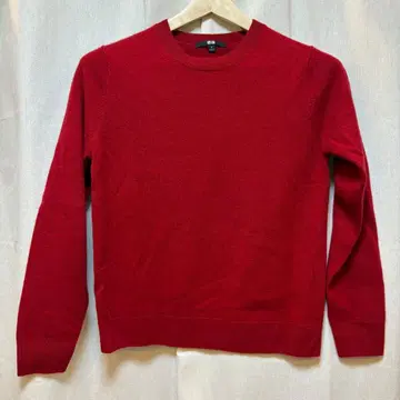 캐시미어 크루넥 스웨터 레드