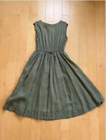 린넨 원피스 슬리브리스 green label relaxing